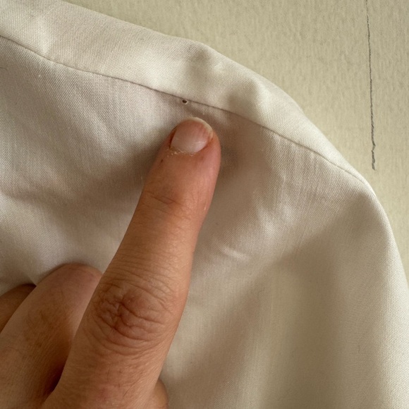 MARE MARE X ANTHROPOLOGIE WHIITE BLOUSE COTTON POLY TIE SLEEVES SIZE M - Picture 9 of 9